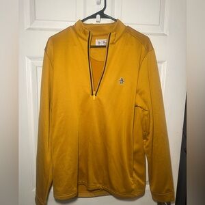 Original Penguin Men's Mustard Zip-Up Sweater
